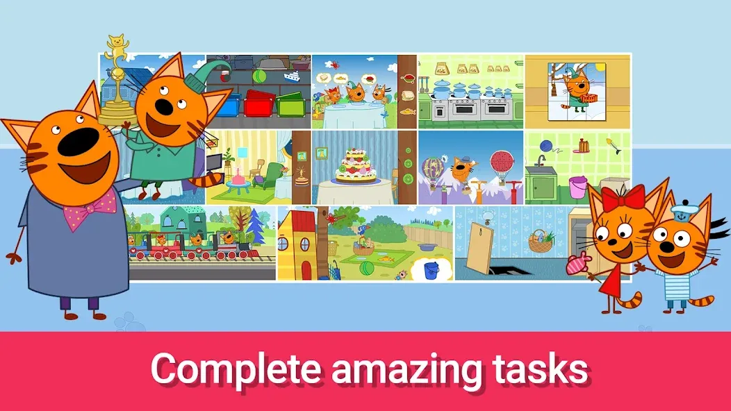 Kid-E-Cats: Mini Games бесплатно на Андроид — мод: Без рекламы и открыты все игры — скриншот 1 Kid-E-Cats: Mini Games бесплатно на Андроид — мод: Без рекламы и открыты все игры — скриншот 1
