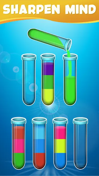 Water Sort Color Sorting games взломанный APK — Без рекламы и все уровни открыты — скриншот 1 Water Sort Color Sorting games взломанный APK — Без рекламы и все уровни открыты — скриншот 1