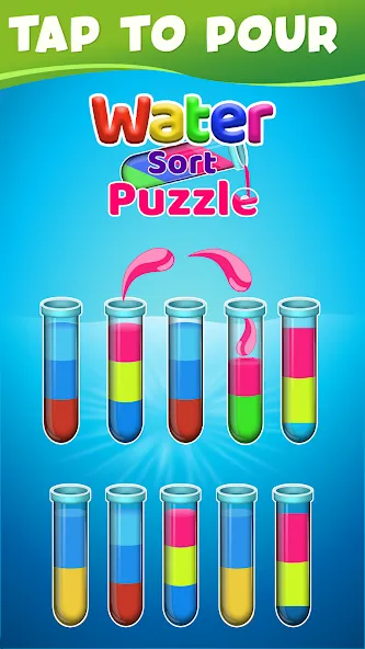 Water Sort Color Sorting games взломанный APK — Без рекламы и все уровни открыты — скриншот 5 Water Sort Color Sorting games взломанный APK — Без рекламы и все уровни открыты — скриншот 5