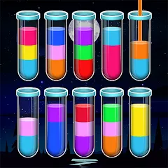 Water Sort Color Sorting games взломанный APK — Без рекламы и все уровни открыты