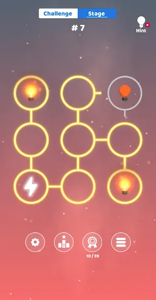 All Lights Connect : Puzzle — взломанная версия, Открыты все уровни и подсказки — скриншот 1 All Lights Connect : Puzzle — взломанная версия, Открыты все уровни и подсказки — скриншот 1