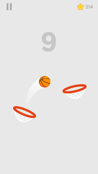 Dunk Shot MOD APK скачать на Андроид — Безлимитные деньги и мячи — скриншот 3 Dunk Shot MOD APK скачать на Андроид — Безлимитные деньги и мячи — скриншот 3