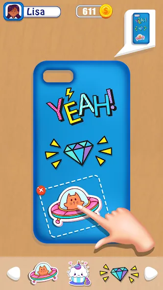 Phone Case DIY Mobile Games — взломанная версия, Без рекламы и все уровни открыты — скриншот 4