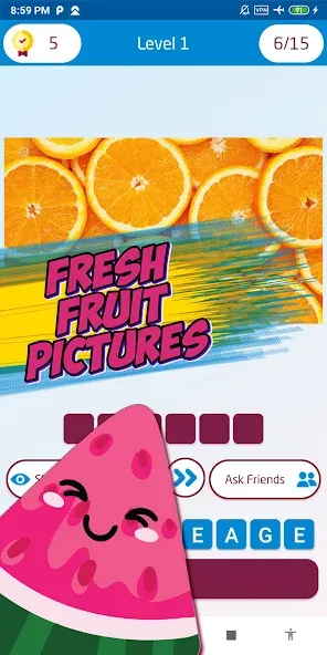 Guess the fruit name game взлом APK — Безлимитные подсказки и открыты все фрукты — скриншот 4 Guess the fruit name game взлом APK — Безлимитные подсказки и открыты все фрукты — скриншот 4
