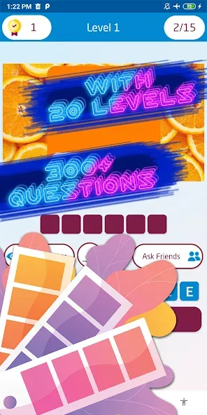 Guess the color game (Мод: Безлимитные подсказки и попытки) — скачать на Андроид — скриншот 3 Guess the color game (Мод: Безлимитные подсказки и попытки) — скачать на Андроид — скриншот 3