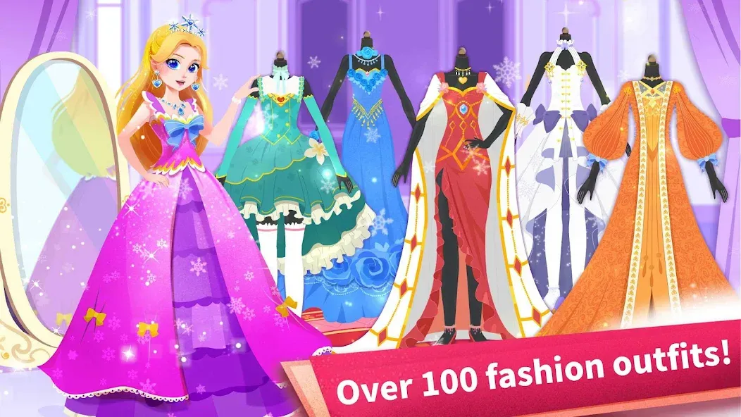 Little Panda: Princess Salon на телефон — скачать мод: Все наряды и аксессуары открыты — скриншот 5