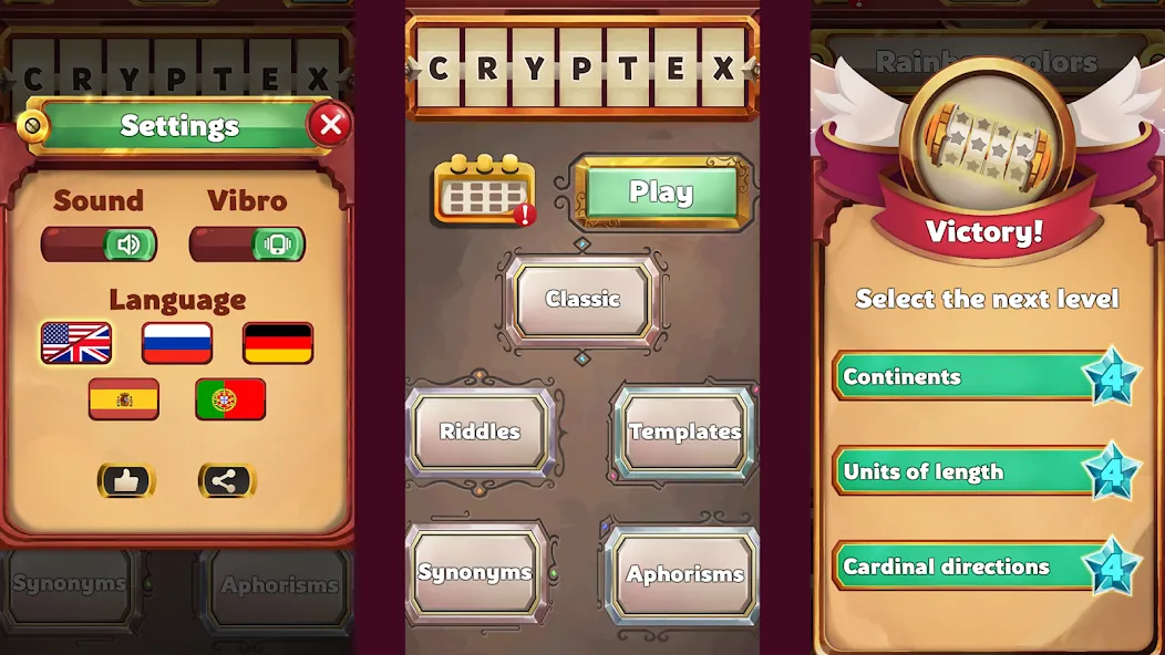 Cryptex MOD APK: Подсказки и все уровни открыты — скриншот 5
