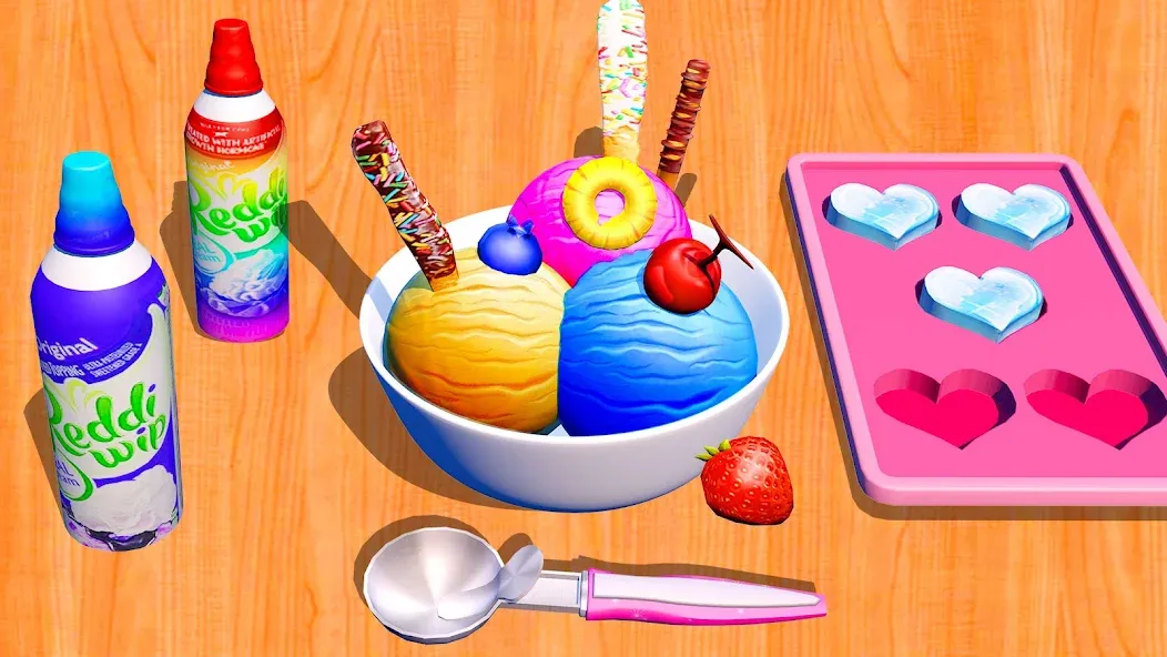 Ice Cream Games: Rainbow Maker — Безлимитные монеты и всё открыто, скачать мод APK — скриншот 1