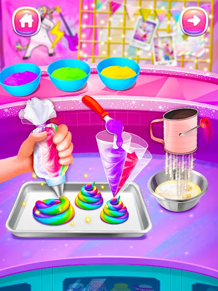 Girl Games: Unicorn Cooking — взломанная версия, Разблокированы все рецепты и украшения — скриншот 2 Girl Games: Unicorn Cooking — взломанная версия, Разблокированы все рецепты и украшения — скриншот 2