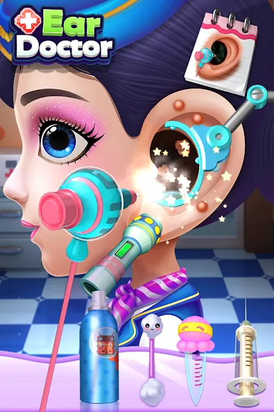 Ear Doctor взлом на Андроид — Все процедуры доступны с начала — скриншот 1