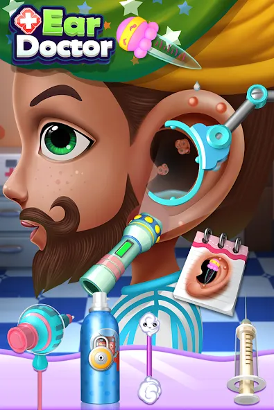 Ear Doctor взлом на Андроид — Все процедуры доступны с начала — скриншот 5