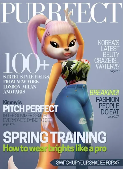 Talking Cat Kimmy Superstar — скачать мод: Безлимитные монеты и все наряды — скриншот 2