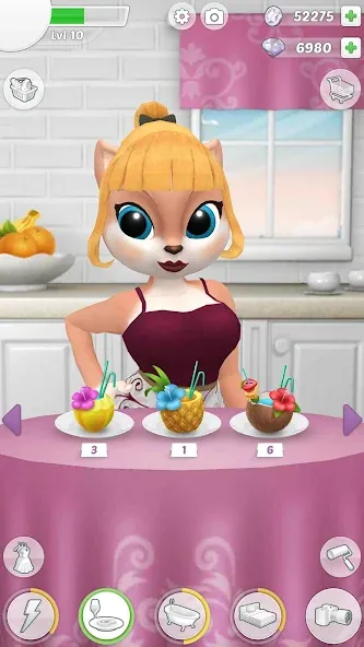 Talking Cat Kimmy Superstar — скачать мод: Безлимитные монеты и все наряды — скриншот 3
