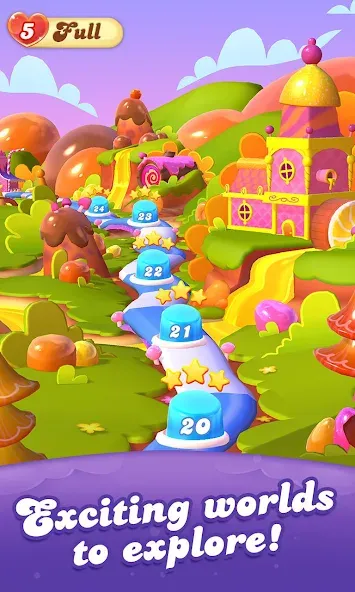 Candy Crush Friends Saga бесплатно на Андроид — мод: Безлимитные жизни и бустеры — скриншот 4