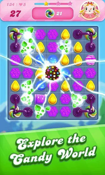 Скачать взлом Candy Crush Saga — Бесконечные жизни и бустеры — скриншот 1 Скачать взлом Candy Crush Saga — Бесконечные жизни и бустеры — скриншот 1