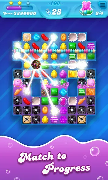 Candy Crush Soda Saga MOD APK скачать на Андроид — Безлимитные жизни и бустеры — скриншот 2 Candy Crush Soda Saga MOD APK скачать на Андроид — Безлимитные жизни и бустеры — скриншот 2