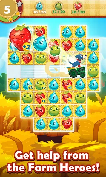 Farm Heroes Saga — последняя версия с модом (Безлимитные жизни и бустеры) — скриншот 3