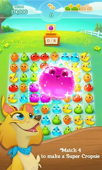 Farm Heroes Super Saga MOD APK: Безлимитные жизни и усилители — скриншот 1