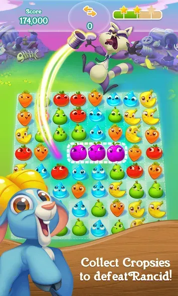 Farm Heroes Super Saga MOD APK: Безлимитные жизни и усилители — скриншот 3