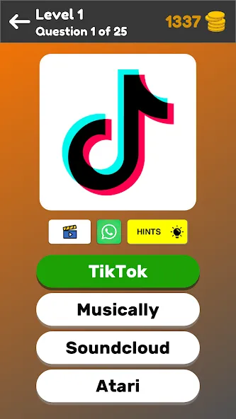Logo Game: Multiple Choice — скачать мод: Открыты все логотипы и подсказки — скриншот 1