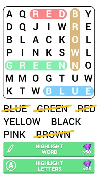 Word Search Puzzle Game взлом APK — Без рекламы и подсказки доступны — скриншот 2 Word Search Puzzle Game взлом APK — Без рекламы и подсказки доступны — скриншот 2