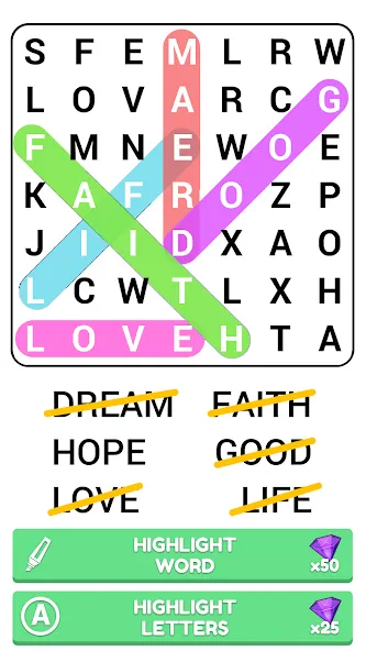 Word Search Puzzle Game взлом APK — Без рекламы и подсказки доступны — скриншот 3 Word Search Puzzle Game взлом APK — Без рекламы и подсказки доступны — скриншот 3