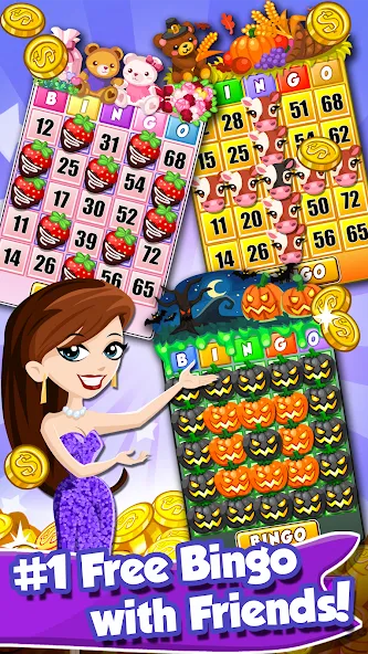 Скачать Bingo PartyLand 2: Bingo Games мод — Безлимитные монеты и бонусы — скриншот 1