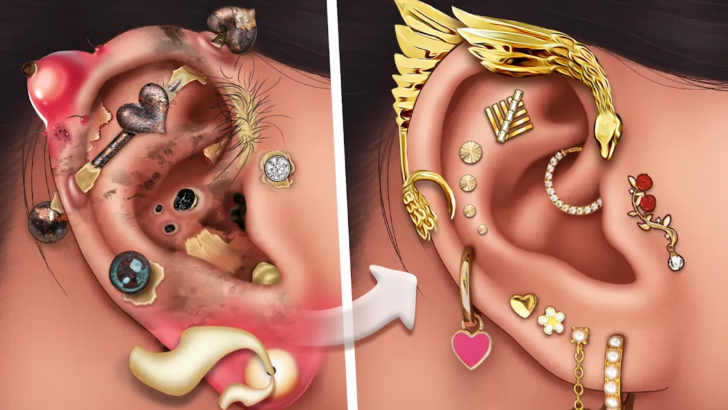Скачать Ear Salon ASMR Ear Wax& Tattoo на Андроид с модом — Все процедуры разблокированы и доступны — скриншот 1 Скачать Ear Salon ASMR Ear Wax& Tattoo на Андроид с модом — Все процедуры разблокированы и доступны — скриншот 1