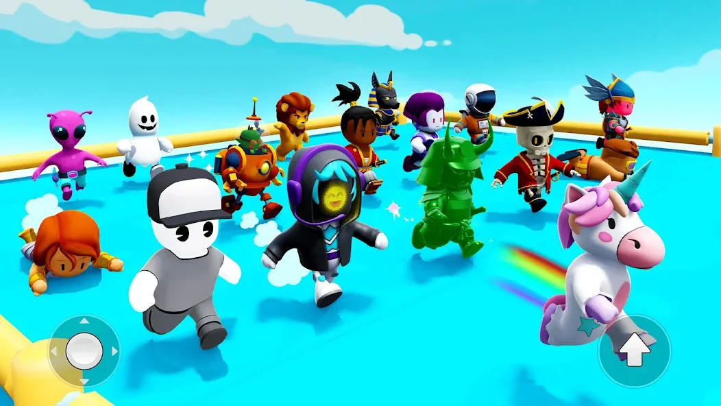 Скачать мод Stumble Guys — Безлимитные монеты и все скины — скриншот 3 Скачать мод Stumble Guys — Безлимитные монеты и все скины — скриншот 3