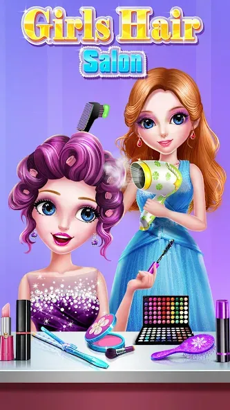 Girls Hair Salon — последняя версия с модом (Безлимитные деньги и все предметы) — скриншот 2 Girls Hair Salon — последняя версия с модом (Безлимитные деньги и все предметы) — скриншот 2