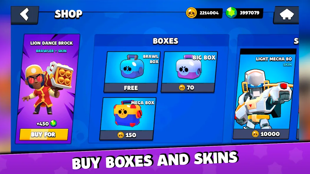 Скачать мод Box Simulator for Brawl Stars — Безлимитные монеты и открытые боксы — скриншот 2
