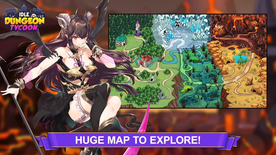 Idle Dungeon Tycoon — Много денег и ресурсов, скачать мод APK — скриншот 2