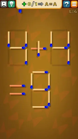 Matches Puzzle Game (Мод: Безлимитные подсказки и отмена ходов) — скачать на Андроид — скриншот 4 Matches Puzzle Game (Мод: Безлимитные подсказки и отмена ходов) — скачать на Андроид — скриншот 4