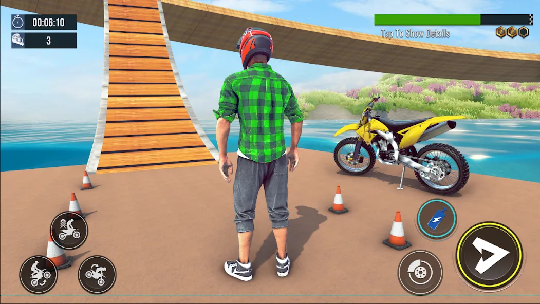 Bike Stunt : Motorcycle Game бесплатно на Андроид — мод: Безлимитные деньги и все байки открыты — скриншот 1 Bike Stunt : Motorcycle Game бесплатно на Андроид — мод: Безлимитные деньги и все байки открыты — скриншот 1