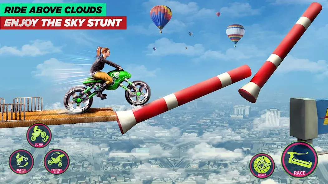 Скачать взлом Bike Stunt Game: Tricks Master — Безлимитные деньги и все трюки — скриншот 5 Скачать взлом Bike Stunt Game: Tricks Master — Безлимитные деньги и все трюки — скриншот 5