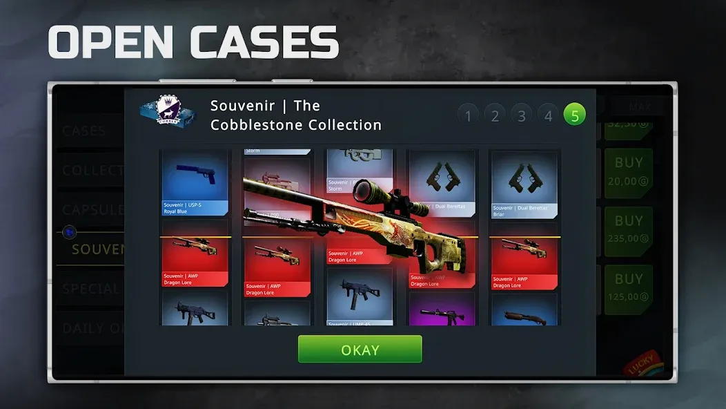 Case Chase: Simulator for CSGO MOD APK скачать на Андроид — Безлимитные деньги и редкие скины — скриншот 1 Case Chase: Simulator for CSGO MOD APK скачать на Андроид — Безлимитные деньги и редкие скины — скриншот 1