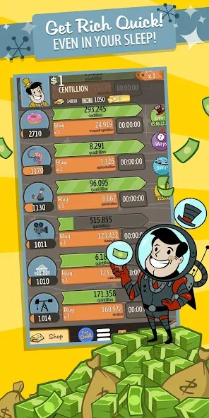 AdVenture Capitalist — взломанная версия, Много денег и быстрый доход — скриншот 5