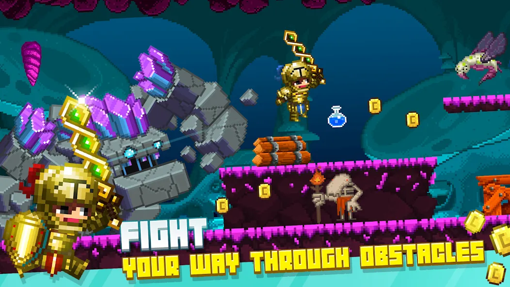 Bit Heroes Runner: Pixel Blitz взлом APK — Безлимитные монеты и энергия — скриншот 2 Bit Heroes Runner: Pixel Blitz взлом APK — Безлимитные монеты и энергия — скриншот 2