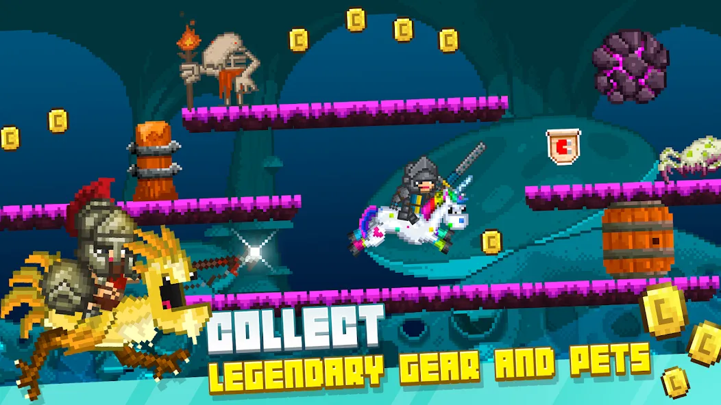 Bit Heroes Runner: Pixel Blitz взлом APK — Безлимитные монеты и энергия — скриншот 5 Bit Heroes Runner: Pixel Blitz взлом APK — Безлимитные монеты и энергия — скриншот 5