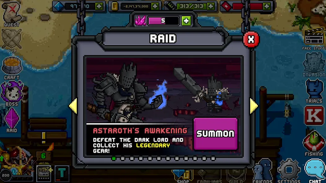 Мод Bit Heroes Quest: Pixel RPG — Безлимитные ресурсы и улучшенная экипировка, скачать APK — скриншот 2 Мод Bit Heroes Quest: Pixel RPG — Безлимитные ресурсы и улучшенная экипировка, скачать APK — скриншот 2