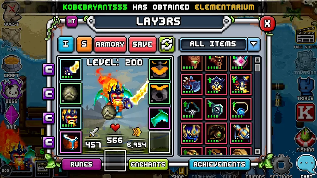 Мод Bit Heroes Quest: Pixel RPG — Безлимитные ресурсы и улучшенная экипировка, скачать APK — скриншот 3 Мод Bit Heroes Quest: Pixel RPG — Безлимитные ресурсы и улучшенная экипировка, скачать APK — скриншот 3