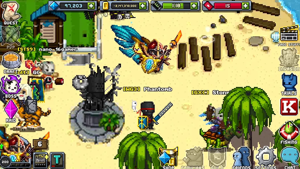 Мод Bit Heroes Quest: Pixel RPG — Безлимитные ресурсы и улучшенная экипировка, скачать APK — скриншот 4 Мод Bit Heroes Quest: Pixel RPG — Безлимитные ресурсы и улучшенная экипировка, скачать APK — скриншот 4