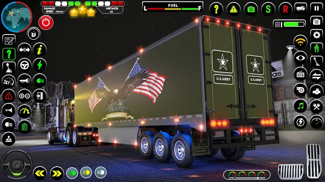 Army Truck Transporter Game 3D — скачать мод: Безлимитные деньги и все уровни открыты — скриншот 2 Army Truck Transporter Game 3D — скачать мод: Безлимитные деньги и все уровни открыты — скриншот 2