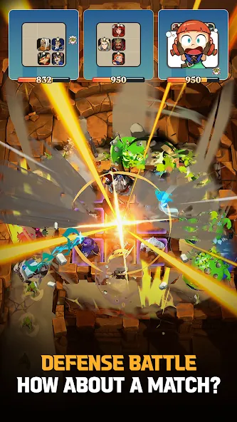 Defense Derby MOD APK: Безлимитные ресурсы и усиленные герои — скриншот 1 Defense Derby MOD APK: Безлимитные ресурсы и усиленные герои — скриншот 1
