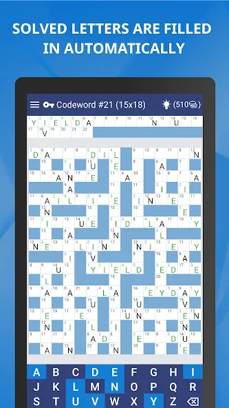 Keywords — Codeword Puzzle — скачать мод: Открыты все уровни и подсказки — скриншот 4 Keywords — Codeword Puzzle — скачать мод: Открыты все уровни и подсказки — скриншот 4