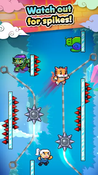 Wall Kickers — последняя версия с модом (Безлимитные деньги и прыжки выше) — скриншот 4