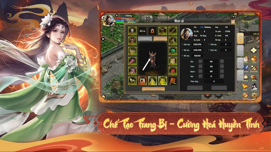 Скачать Kiếm Vương 1 Mod APK — Безлимитные ресурсы и мощное снаряжение — скриншот 5
