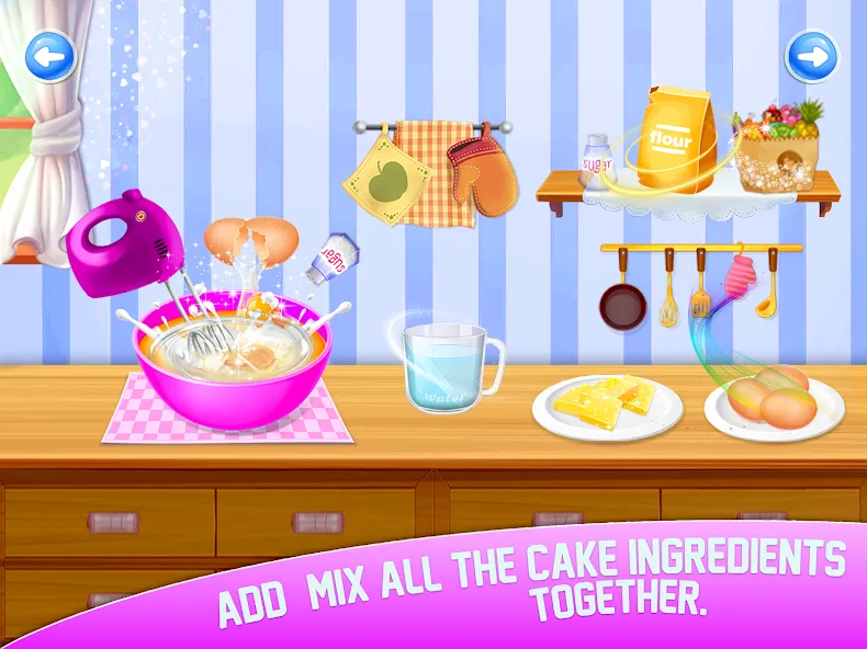 Скачать мод Cake Maker Sweet Bakery Games — Безлимитные монеты и всё открыто — скриншот 3