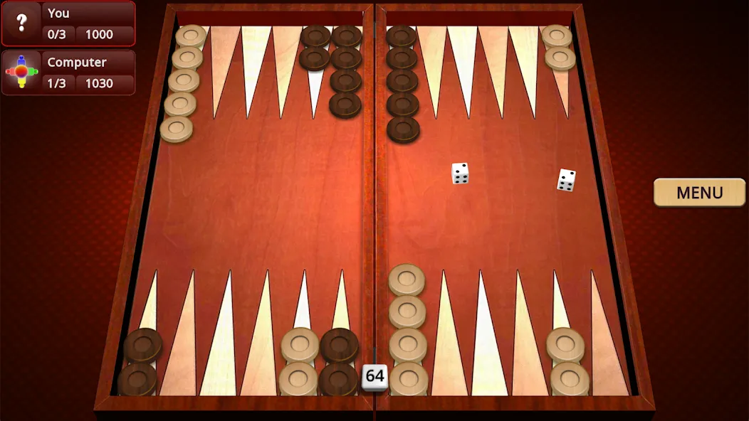 Backgammon Mighty взломанный APK — Без рекламы и все функции открыты — скриншот 1