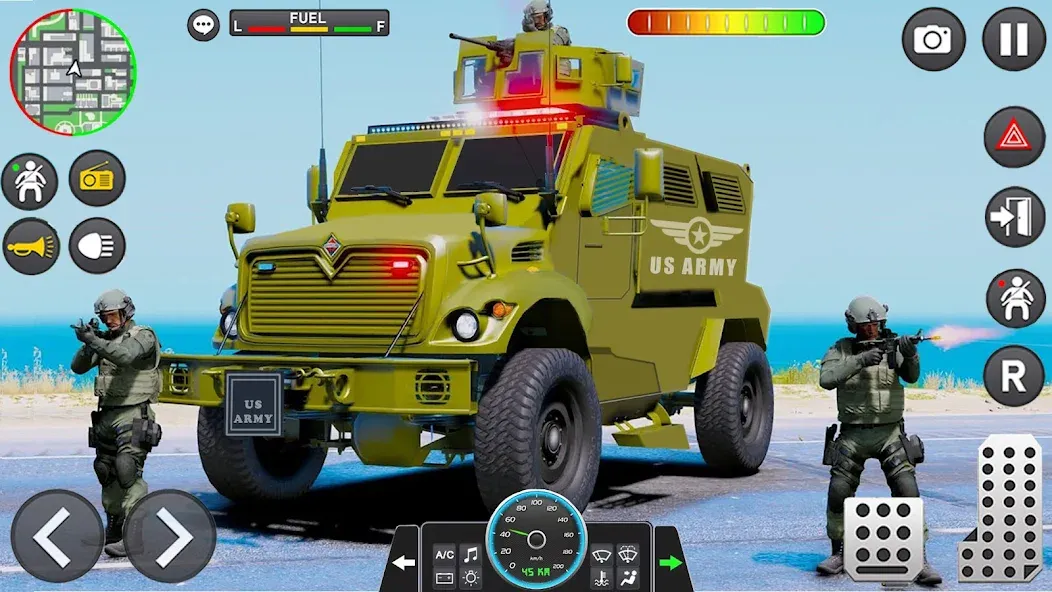 Army Vehicle Cargo Transport на телефон — скачать мод: Безлимитные деньги и топливо — скриншот 1 Army Vehicle Cargo Transport на телефон — скачать мод: Безлимитные деньги и топливо — скриншот 1